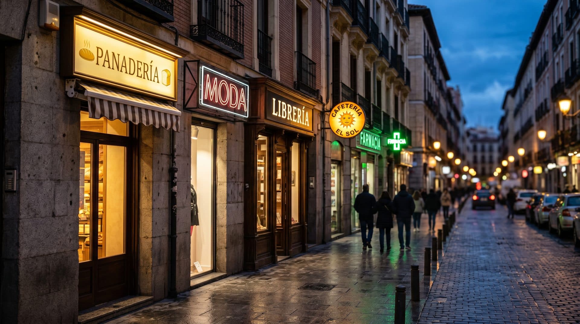 Fachada de un local comercial con rotulación integral en Vilanova de Arousa